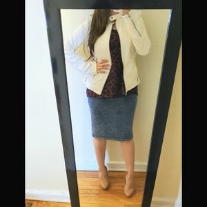GUESS Ivory Moto Jacket